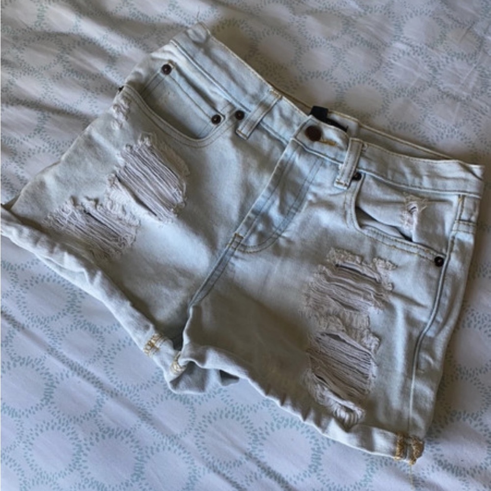 High waisted denim shorts size 25